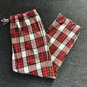 Hanna Andersson Womens Flannel Pajama Pants Red Plaid Holiday Cotton Large